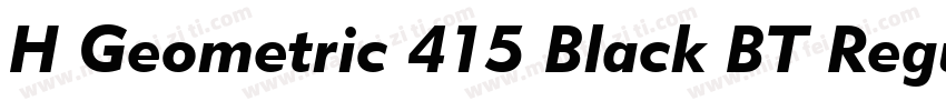 H Geometric 415 Black BT Regular字体转换
